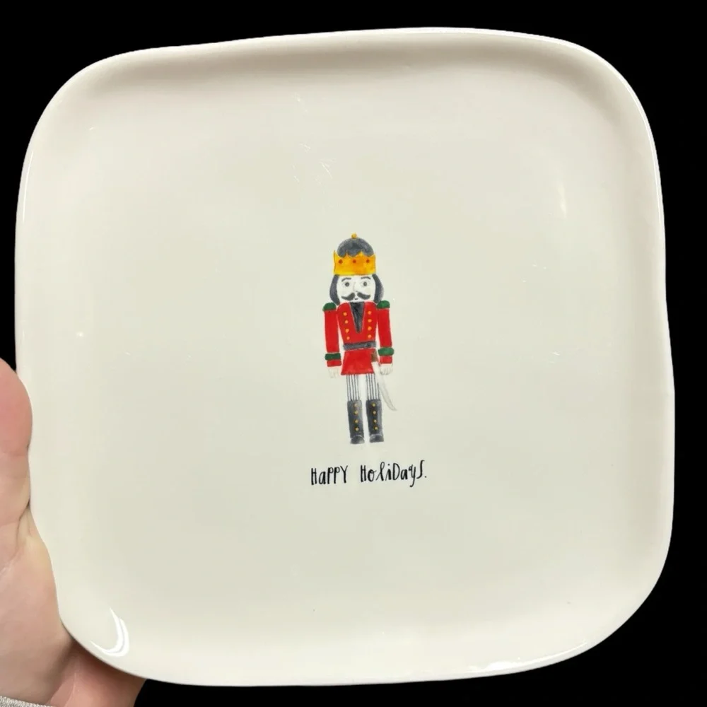 Rae Dunn Christmas Plates set of 4